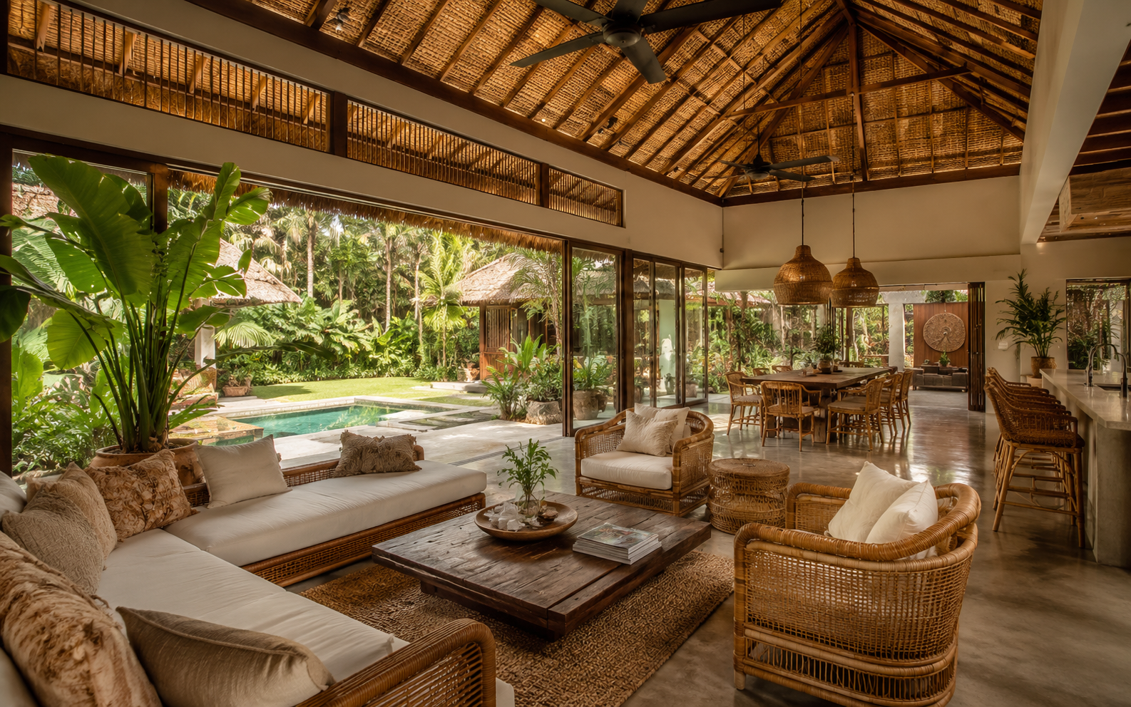 Tropical villa interior design