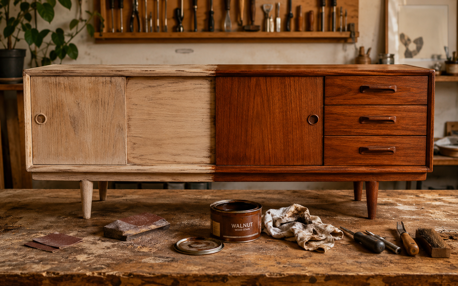 Vintage furniture restoration